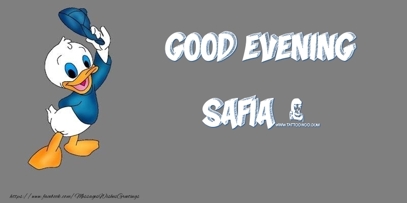 Greetings Cards for Good evening - Animation | Good Evening Safia